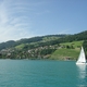 Blick auf Oberhofen, unser Haus liegt oberhalb dem Rebberg